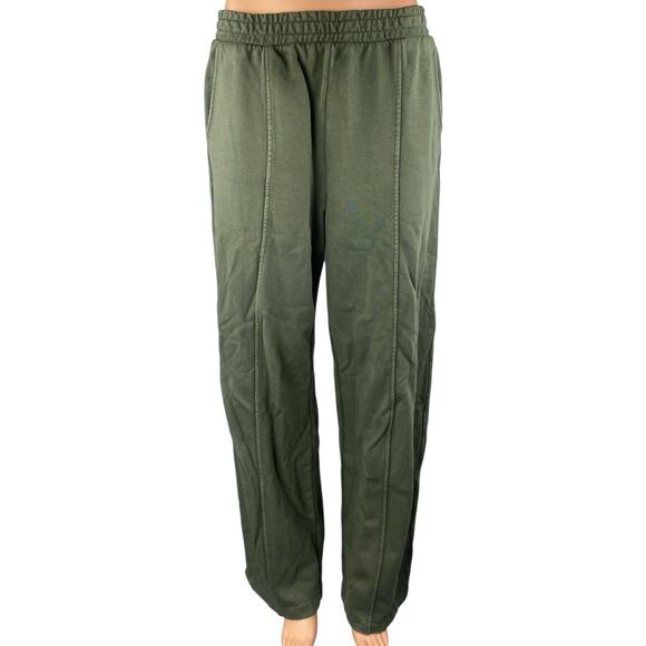 NEW Gap Women's Green High Waisted Pleated Pull On Jogger Sweat Pants Size M - Picture 1 of 4